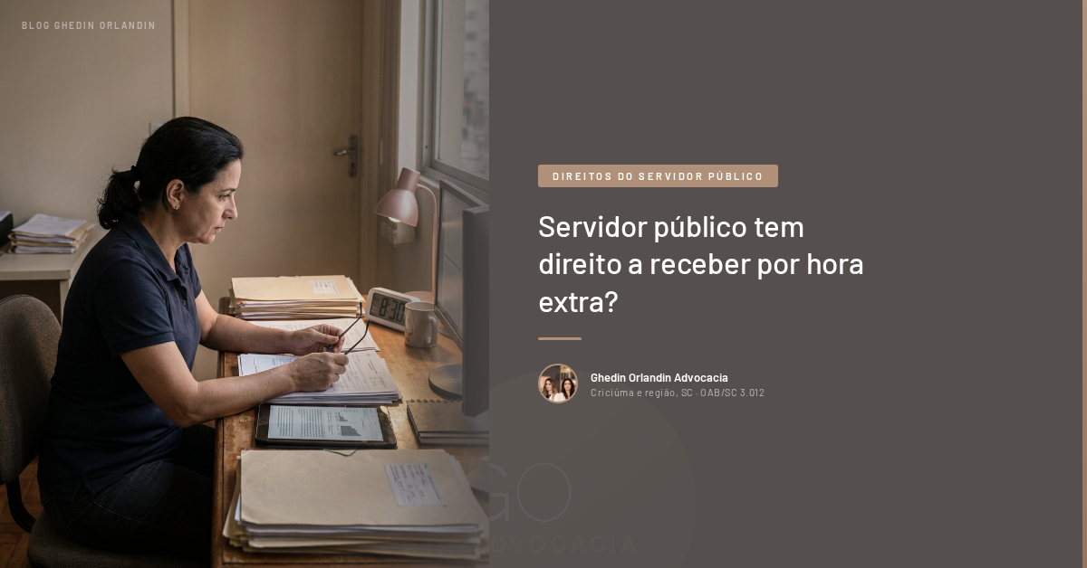 Servidor público tem direito a receber por hora extra?